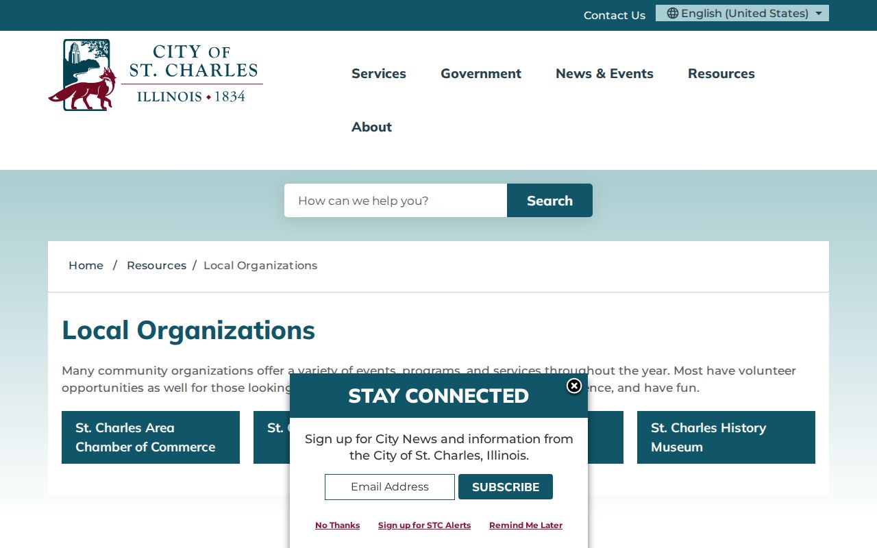 St. Charles neighbors local organizations directory