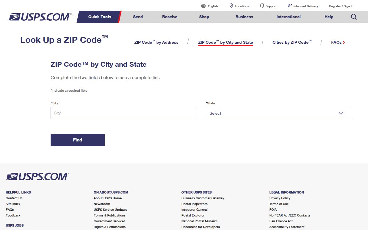 St. Charles ZIP code directory USPS lookup